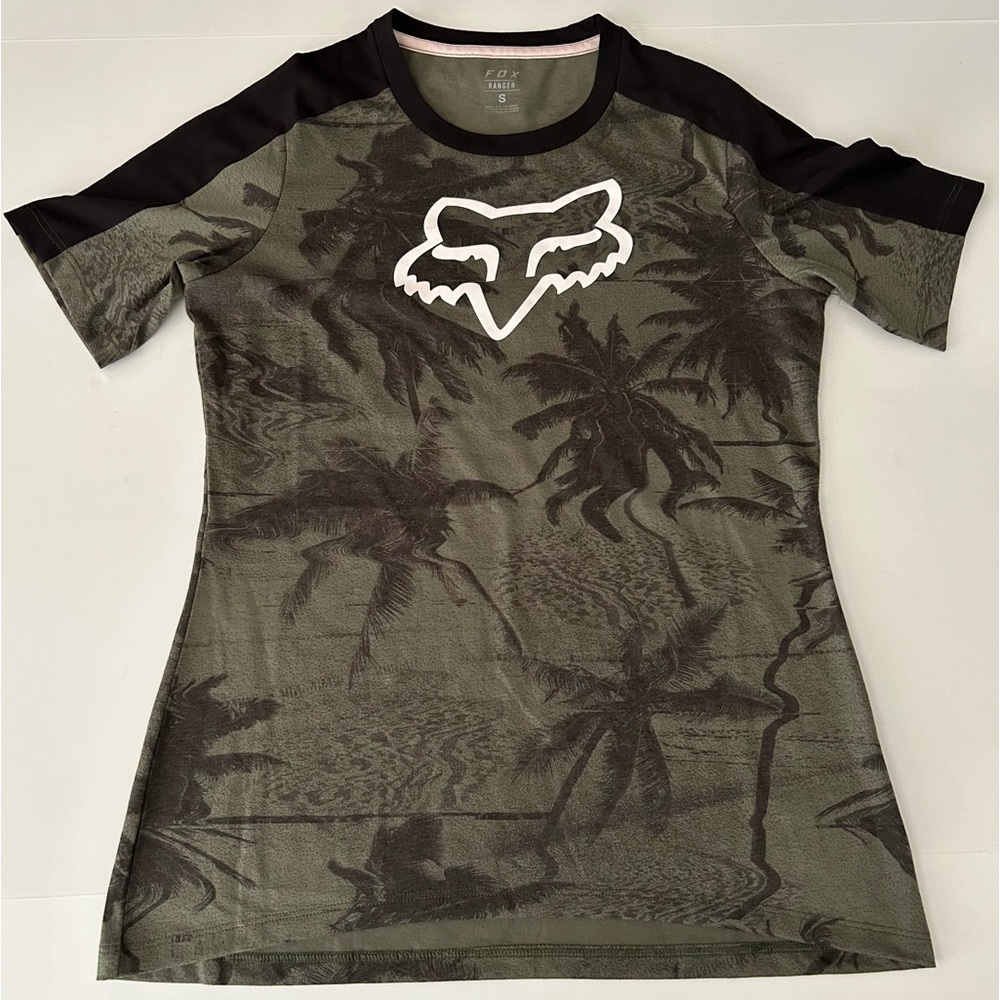 Fox Racing Ranger Drirelease Short sleeve shirt in Olive Green and Black- Size S